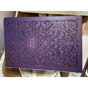Thomas Nelson KJV Center-Column Reference Bible - Purple Leathersoft